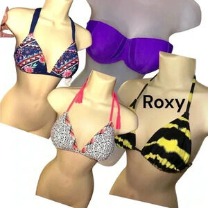 Bundle of Four Stylish Women's Swimsuit Tops - Size Medium